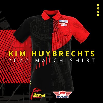 BULLS NL Darts Kim Huybrechts The Hurricane Matchshirt Dart Shirt Trikot Design 2022 Gre S