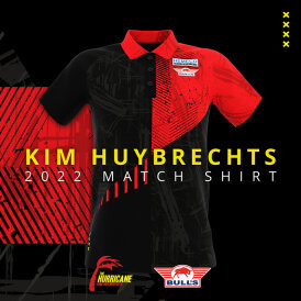 BULL´S NL Darts Kim Huybrechts The Hurricane Matchshirt Dart Shirt Trikot Design 2022 Größe S