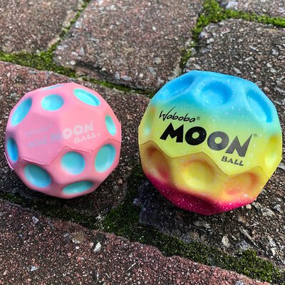 Waboba Moon Mini Ball Extreme Bouncing Springball Sprungball Pink-Gelb