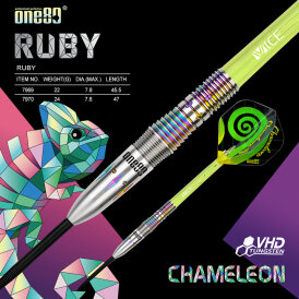 one80 Steel Dart Chameleon Ruby 90% Tungsten Steeltip Dart Steeldart 24 g