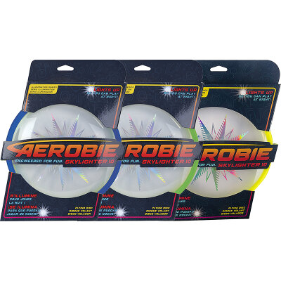 Aerobie Skylighter Disk LED Wurfring Frisbee mit Licht Beleuchtung Wurfscheibe sortiert