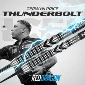 Red Dragon Steel Darts Gerwyn Price Iceman Thunderbolt 90% Tungsten Steeltip Dart Steeldart