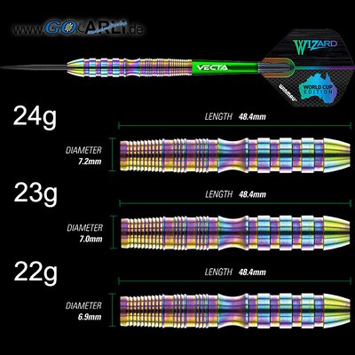 Winmau Steel Darts Simon Whitlock Spezial World Cup SE Steeltip Dart Steeldart 90% Tungsten 24 g