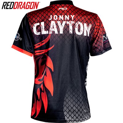 Red Dragon Darts Jonny Clayton Dragon Tour Polo Dartshirt Matchshirt Dart Shirt Trikot 2022