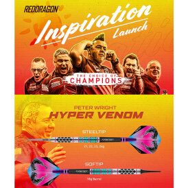 Red Dragon Steel Darts Peter Wright Supa Venom 90% Tungsten Steeltip Dart Steeldart 22 g