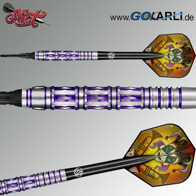 Shot Soft Darts Americana Mardi Grass 80% Tungsten Softtip Darts Softdart 18 g