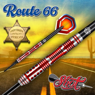 Shot Soft Darts Americana Route 66 80% Tungsten Softtip Darts Softdart 18 g