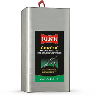 Ballistol GunCer Keramik Waffenöl High-Tech-Waffenöl 5 Liter Flüssig