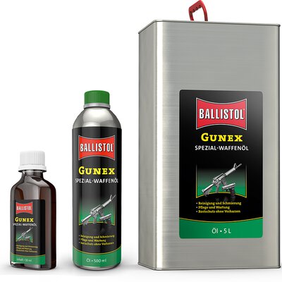 Ballistol Gunex Spezial-Waffenöl zur Waffenpflege und Wartung verschiedene Größen