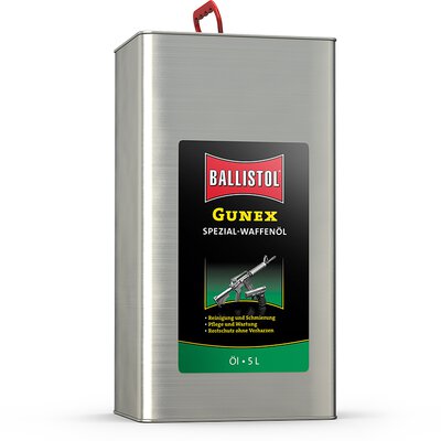 Ballistol Gunex Spezial-Waffenöl zur Waffenpflege und Wartung 5 Liter