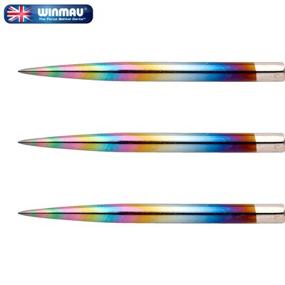 Winmau Steel Tip Rainbow Coated Points Wechsel- Spitzen Dart Point 32 mm