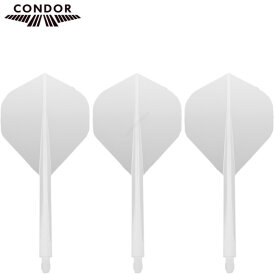Condor Dart Flights Shafts AXE Revival 2 in1 Schaft-Flights-System Weiß Standard Nr.2 L Lang