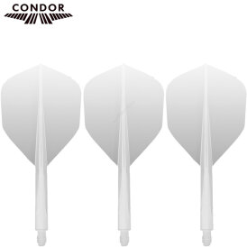 Condor Dart Flights Shafts AXE Revival 2 in1 Schaft-Flights-System Weiß Small Nr.6 S Kurz
