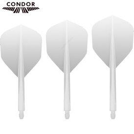 Condor Dart Flights Shafts AXE Revival 2 in1 Schaft-Flights-System Weiß Small Nr.6 M Mittel