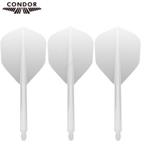 Condor Dart Flights Shafts AXE Revival 2 in1 Schaft-Flights-System Weiß Small Nr.6 L Lang