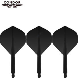 Condor Dart Flights Shafts AXE Revival 2 in1 Schaft-Flights-System Schwarz Standard Nr.2 S Kurz
