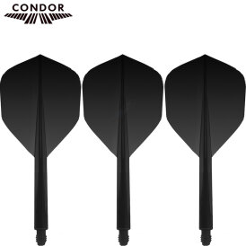 Condor Dart Flights Shafts AXE Revival 2 in1 Schaft-Flights-System Schwarz Small Nr.6 M Mittel