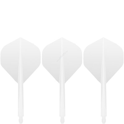 Condor Dart Flights Shafts AXE Revival 2 in1 Schaft-Flights-System Klar Standard Nr.2 M Mittel