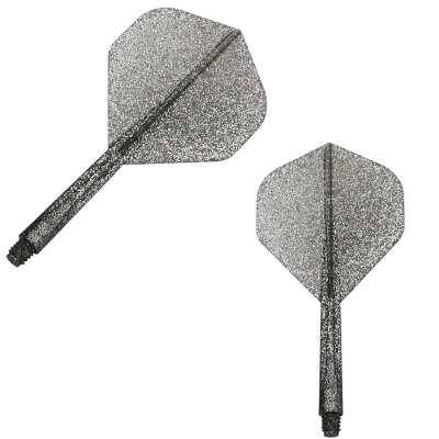 Condor Dart Flights Shafts Lame Glitter 2 in1 Schaft–Flights-System Silber Standard Nr.2 L Lang