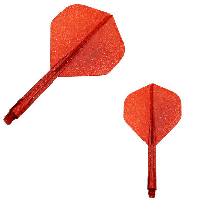 Condor Dart Flights Shafts Lame Glitter 2 in1 Schaft-Flights-System Rot Standard Nr.2 L Lang