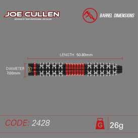 Winmau Steel Darts Joe Cullen Special Edition 90% Tungsten Steeltip Dart Steeldart 26 g