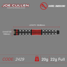 Winmau Soft Darts Joe Cullen Special Edition 90% Tungsten Softtip Dart Softdart 22 g