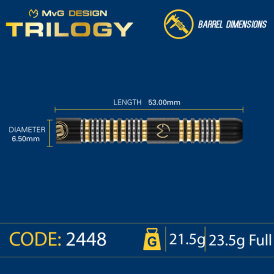 Winmau Soft Darts MvG Michael van Gerwen Trilogy 90% Tungsten Softtip Dart Softdart