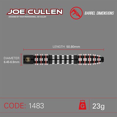 Winmau Steel Darts Joe Cullen Ignition Series 90% Tungsten Steeltip Dart Steeldart 23 g