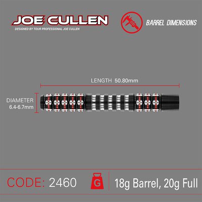 Winmau Soft Darts Joe Cullen Ignition Series 90% Tungsten Softtip Dart Softdart 20 g