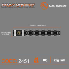 Winmau Soft Darts Danny Noppert Freeze Edition 90% Tungsten Softtip Dart Softdart 20 g