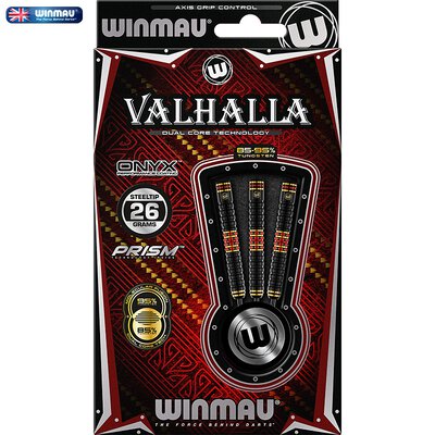 Winmau Steel Darts Valhalla 95-85% Tungsten Dual Core Tech Steeltip Dart Steeldart 26 g