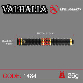 Winmau Steel Darts Valhalla 95-85% Tungsten Dual Core Tech Steeltip Dart Steeldart 26 g