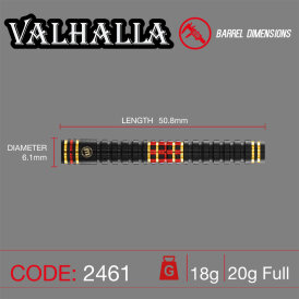 Winmau Soft Darts Valhalla 95-85% Tungsten Dual Core Tech Softtip Dart Softdart 20 g