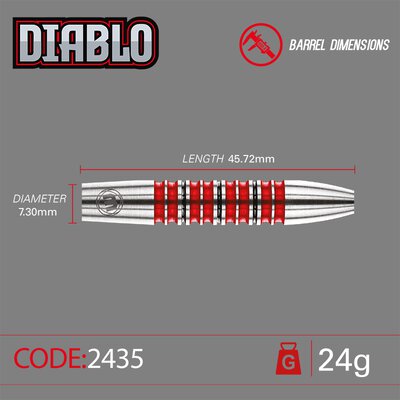 Winmau Steel Darts Diabolo Torpedo 90% Tungsten Steeltip Dart Steeldart 24 g