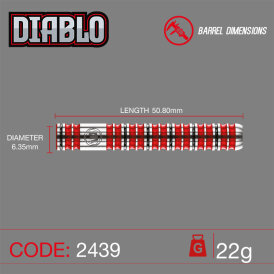 Winmau Steel Darts Diabolo 90% Tungsten Steeltip Dart Steeldart 22 g