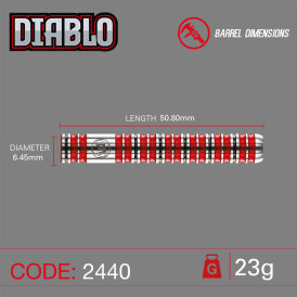 Winmau Steel Darts Diablo 90% Tungsten Steeltip Dart Steeldart 23 g