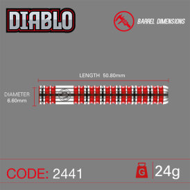 Winmau Steel Darts Diablo 90% Tungsten Steeltip Dart Steeldart 24 g