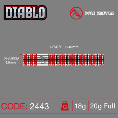 Winmau Soft Darts Diablo 90% Tungsten Softtip Dart Softdart 20 g