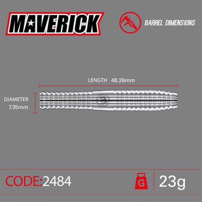 Winmau Steel Darts Maverick 80% Tungsten Steeltip Dart Steeldart 23 g