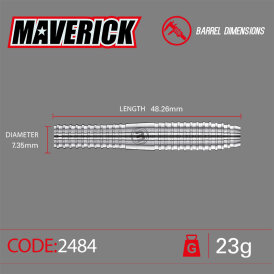Winmau Steel Darts Maverick 80% Tungsten Steeltip Dart Steeldart 23 g