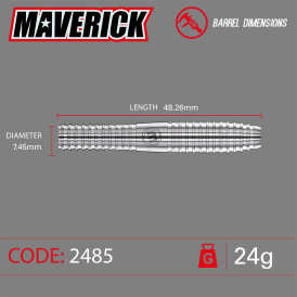 Winmau Steel Darts Maverick 80% Tungsten Steeltip Dart Steeldart 24 g