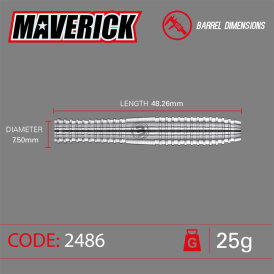 Winmau Steel Darts Maverick 80% Tungsten Steeltip Dart Steeldart 25 g
