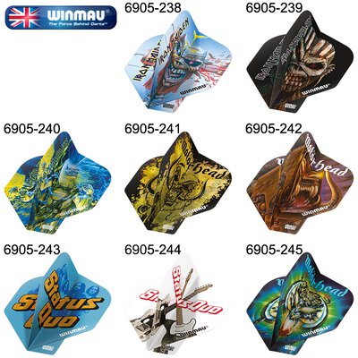 Winmau Rockband Rock Legends Flights Dart Flight Dartflights Status Quo Blue Logo Designs 2022 6905-243