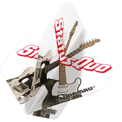 Winmau Rockband Rock Legends Flights Dart Flight Dartflights Status Quo White Guitars Designs 2022 6905-244