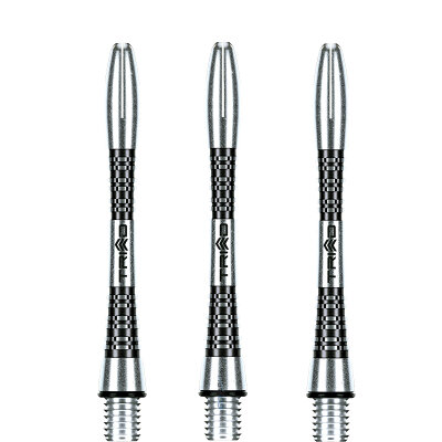 Winmau Triad Aluminium Dart Shaft Dartshaft aerodynamische Profilierung Intermediate Schwarz
