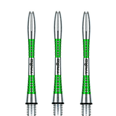Winmau Triad Aluminium Dart Shaft Dartshaft aerodynamische Profilierung Intermediate Grün