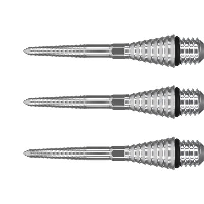 Target Dart Swiss Point-Technologie Steel Tip Schraubspitzen Titanium Conversion Point Grooved Silber 26 mm