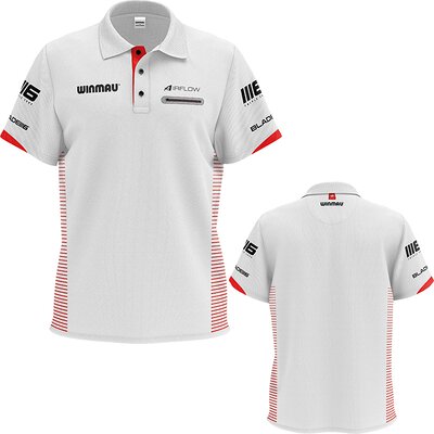 Winmau Darts Pro-Line White Polo Shirt Matchshirt Dart Shirt Trikot Design 2022