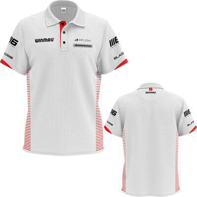 Winmau Darts Pro-Line White Polo Shirt Matchshirt Dart Shirt Trikot Design 2022 Größe 3XL