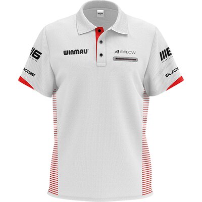 Winmau Darts Pro-Line White Polo Shirt Matchshirt Dart Shirt Trikot Design 2022 Gre 3XL